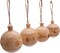 Wooden Ball Christmas Ornaments, Festive Hanging Holiday Décor, Assorted Designs, 2.4 Inches